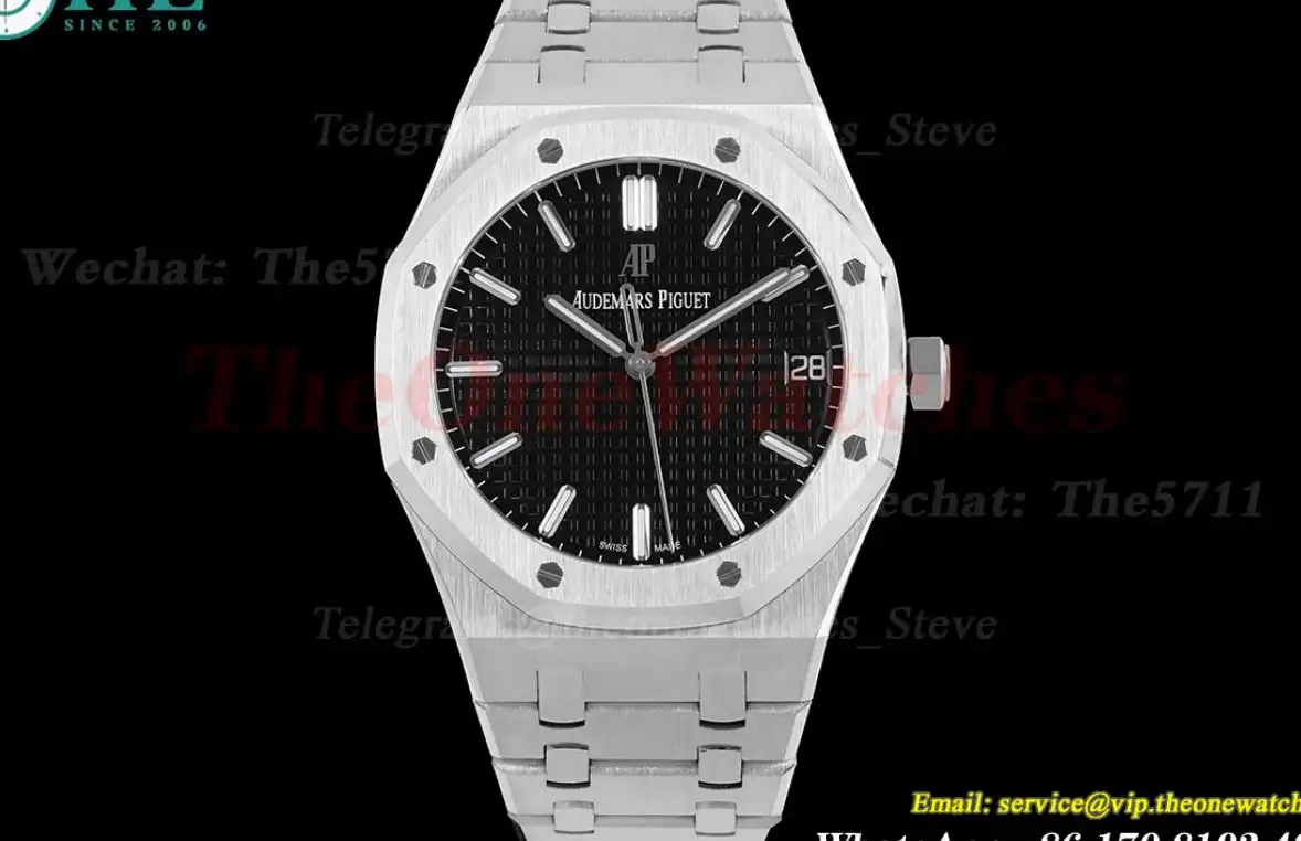 Royal Oak 41mm 15500 SS SS Black Stk APSF A4302 Super Clone