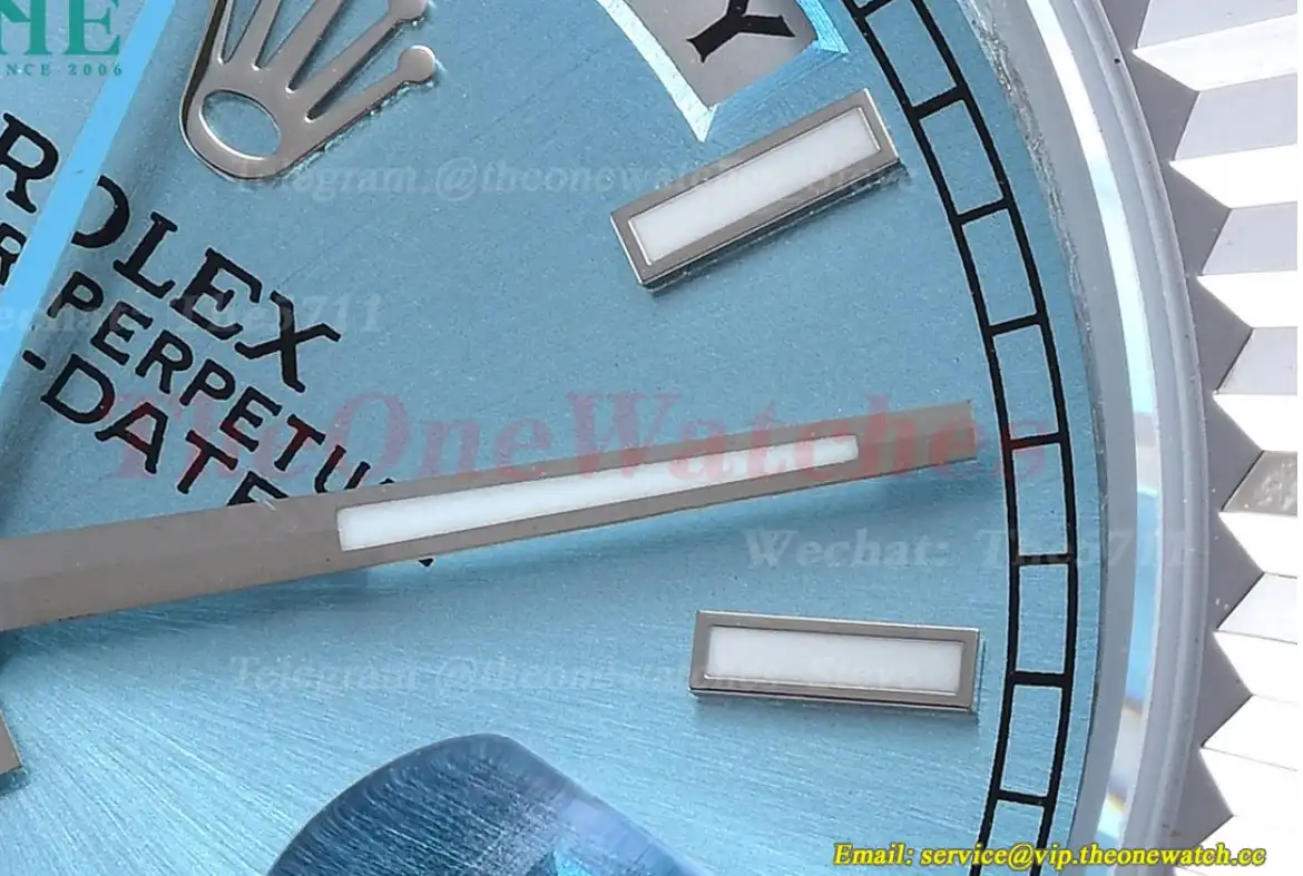 Daydate 40MM SS SS Ice Blue Stk GDF MY8215