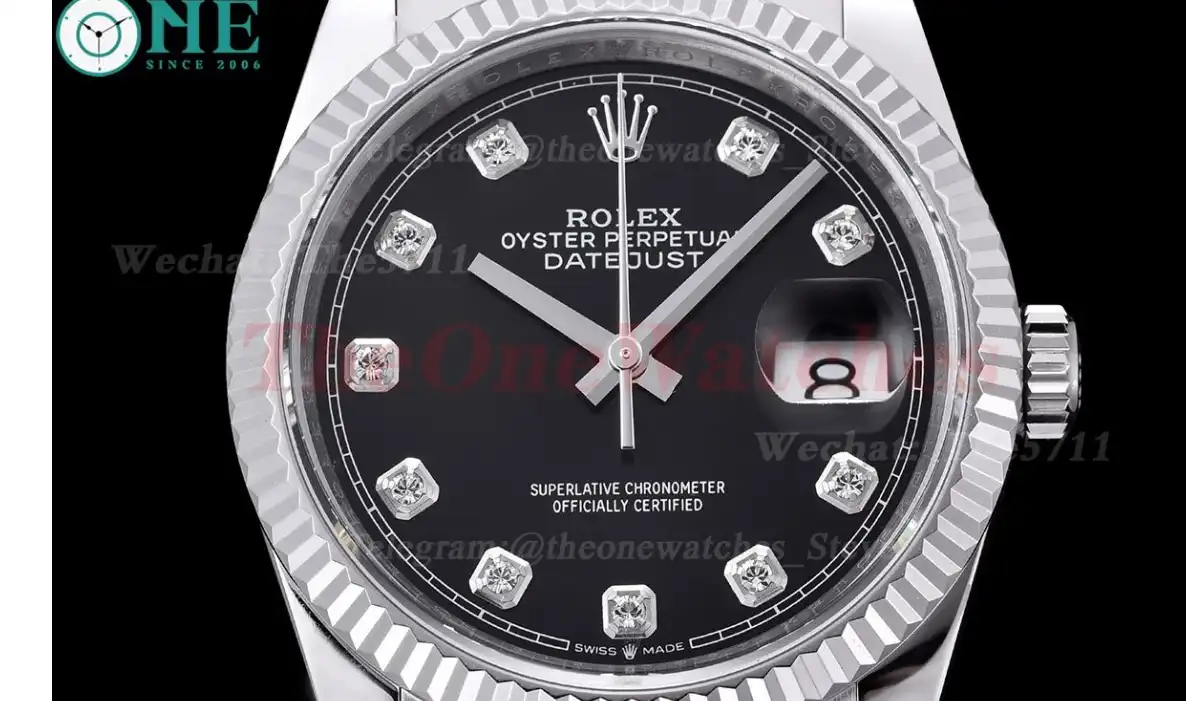 Datejust 126234 36mm Jubilee 904L SS SS Black Dia GMF VR3235