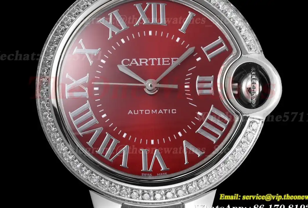 Ballon Bleu De Cartier 33mm SS SS Red Dial GDF NH05