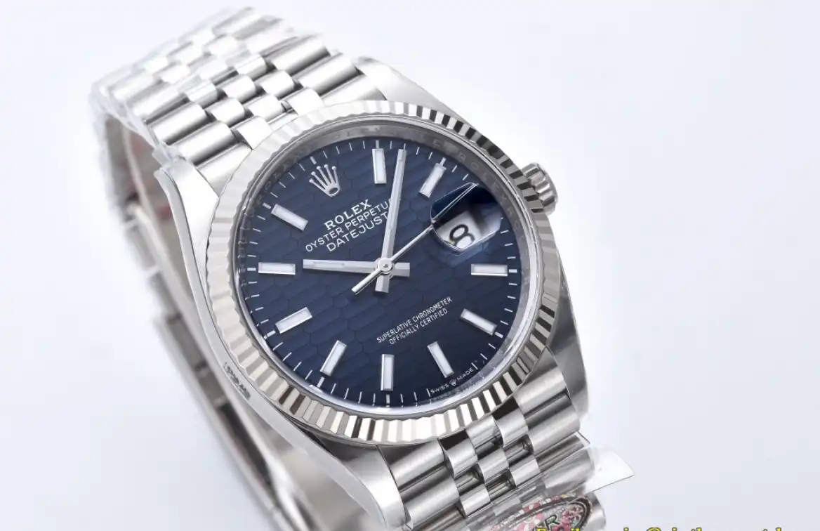 Datejust 126234 36mm Jub SS SS Blue Texetured Dial Clean SH3235