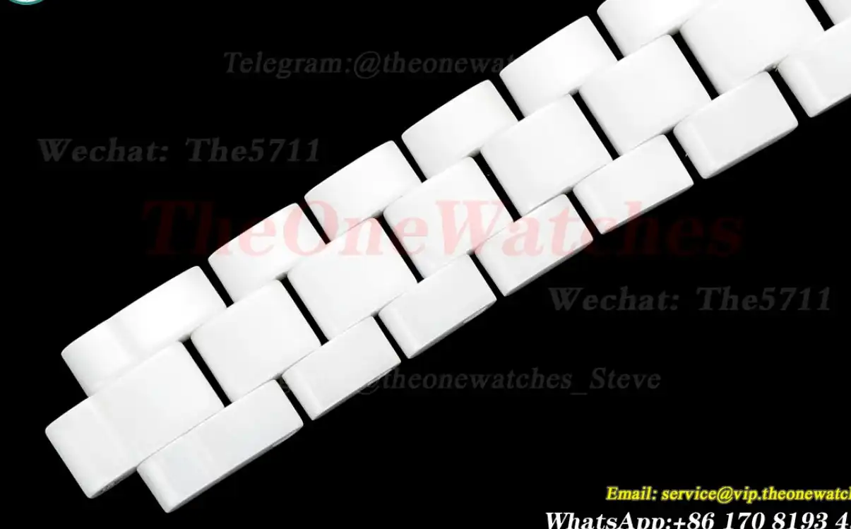 J12 33mm White Ceramic Cer White Pink HTF Quartz