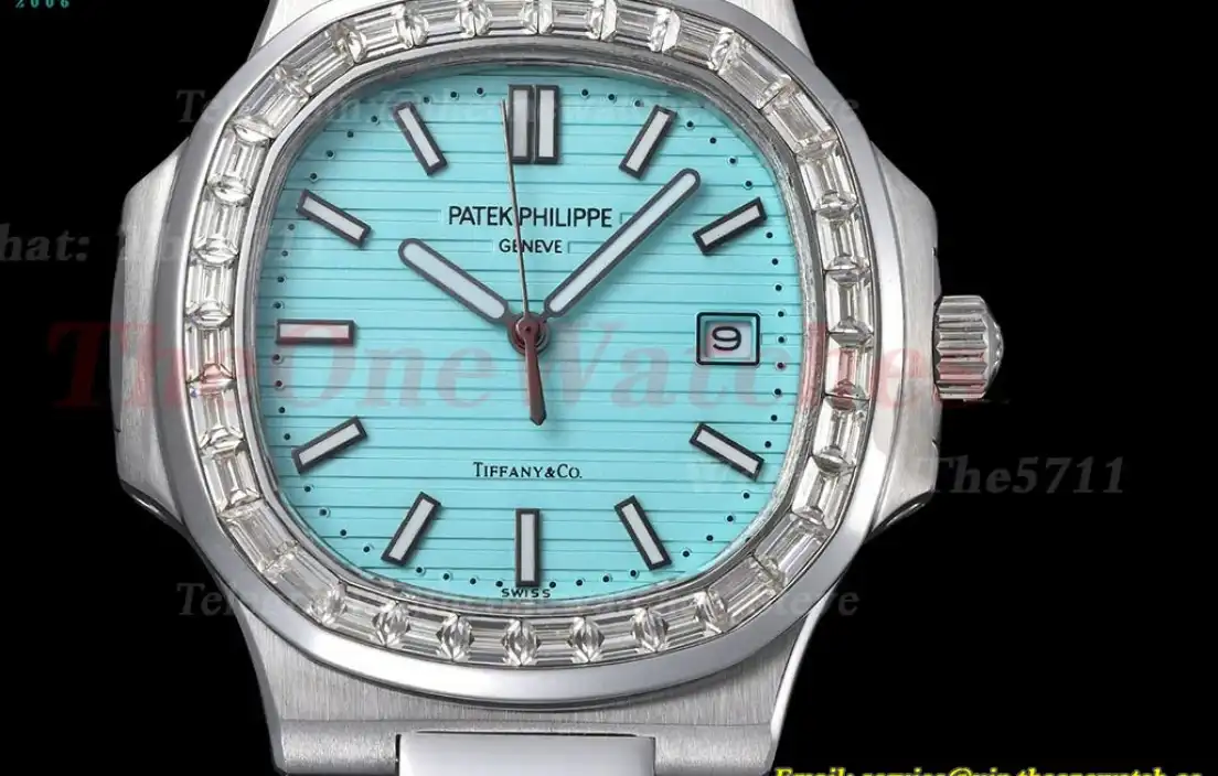 Nautilus Diamond 40mm SS LE Tiffany Blue Dial GDF MY8215