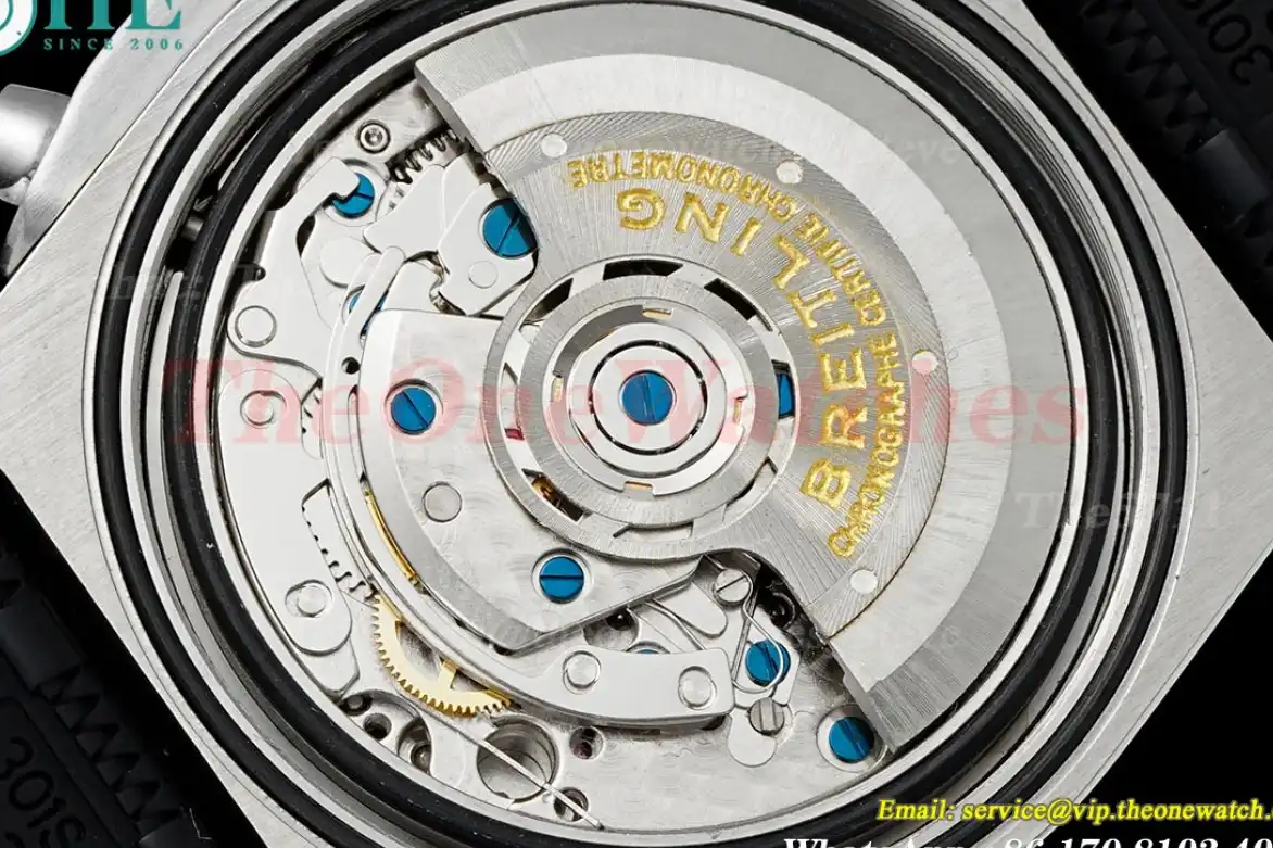 Chronomat B01 42MM Champagne Dial on Rouleaux Rubber Strap TF A7750