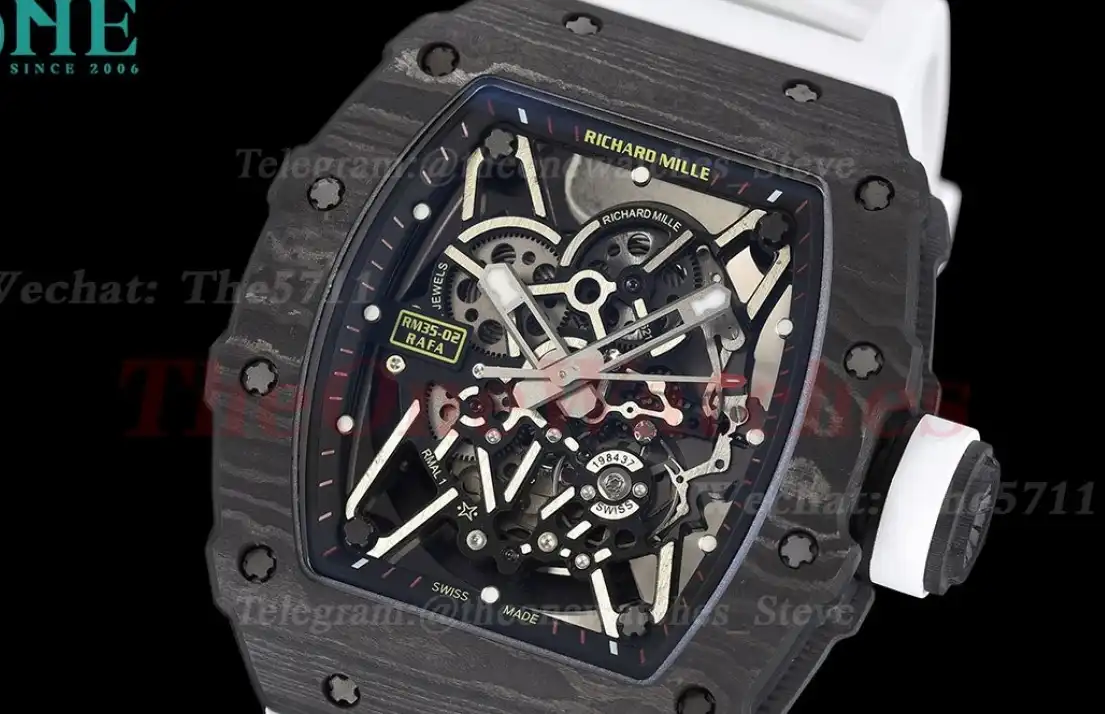 RM035-02 NTPT RU Skeleton Dial on White Strap ZF V5 NH05A