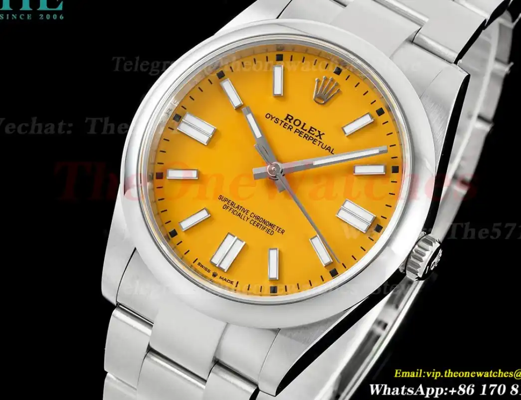 Oyster Perpetual 124300 41mm SS SS Yellow Dial VSF VS3230