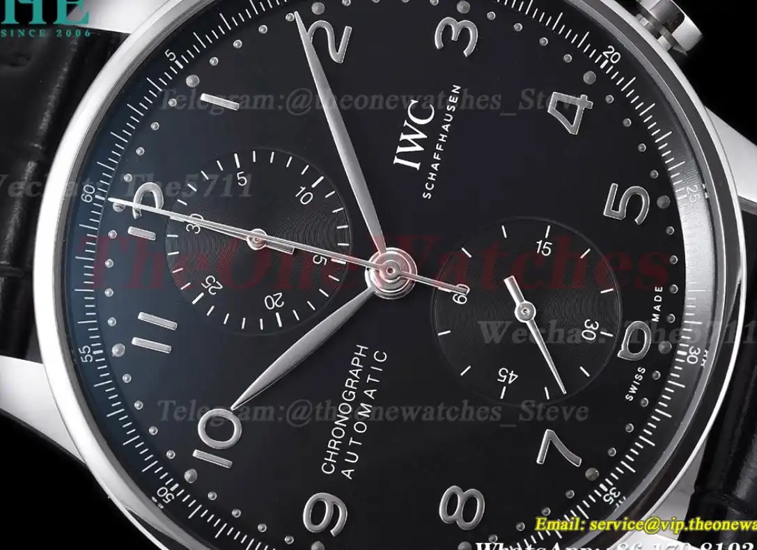 Portuguese Chrono IW371609 41mm SS LE Black Num ZF A69355