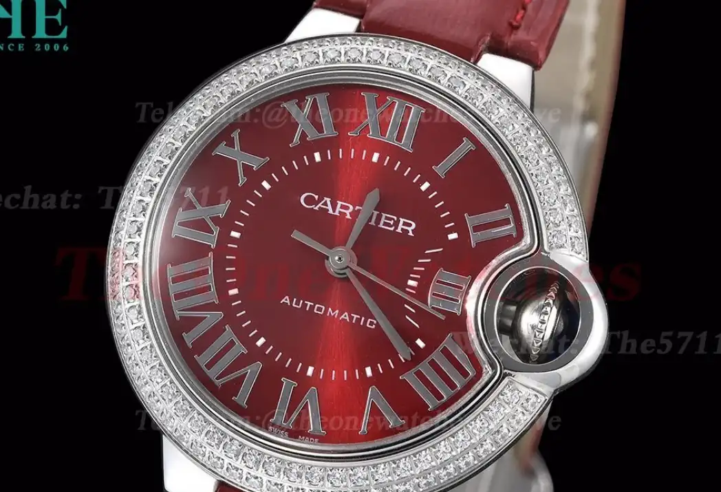 Ballon Bleu De Cartier 33mm Dia SS LE Red Dial GDF NH05