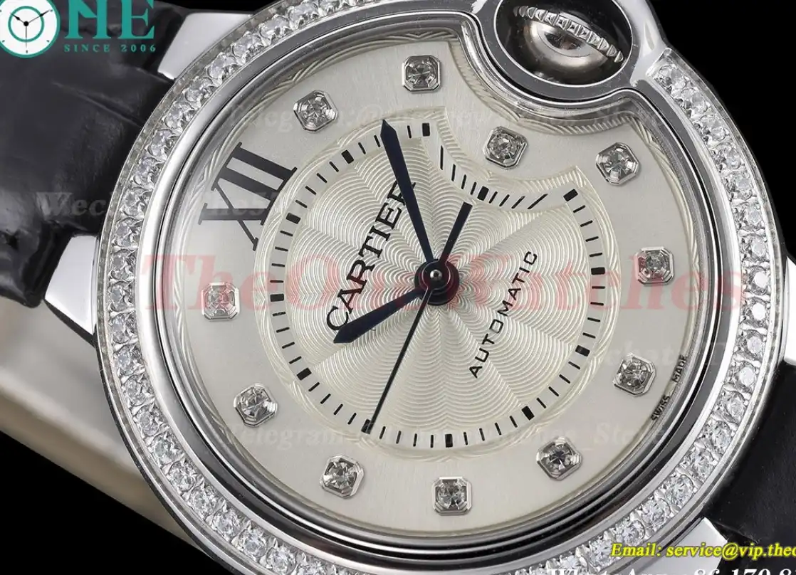 Ballon Bleu De Cartier 33mm Dia SS LE White Dia GDF NH05