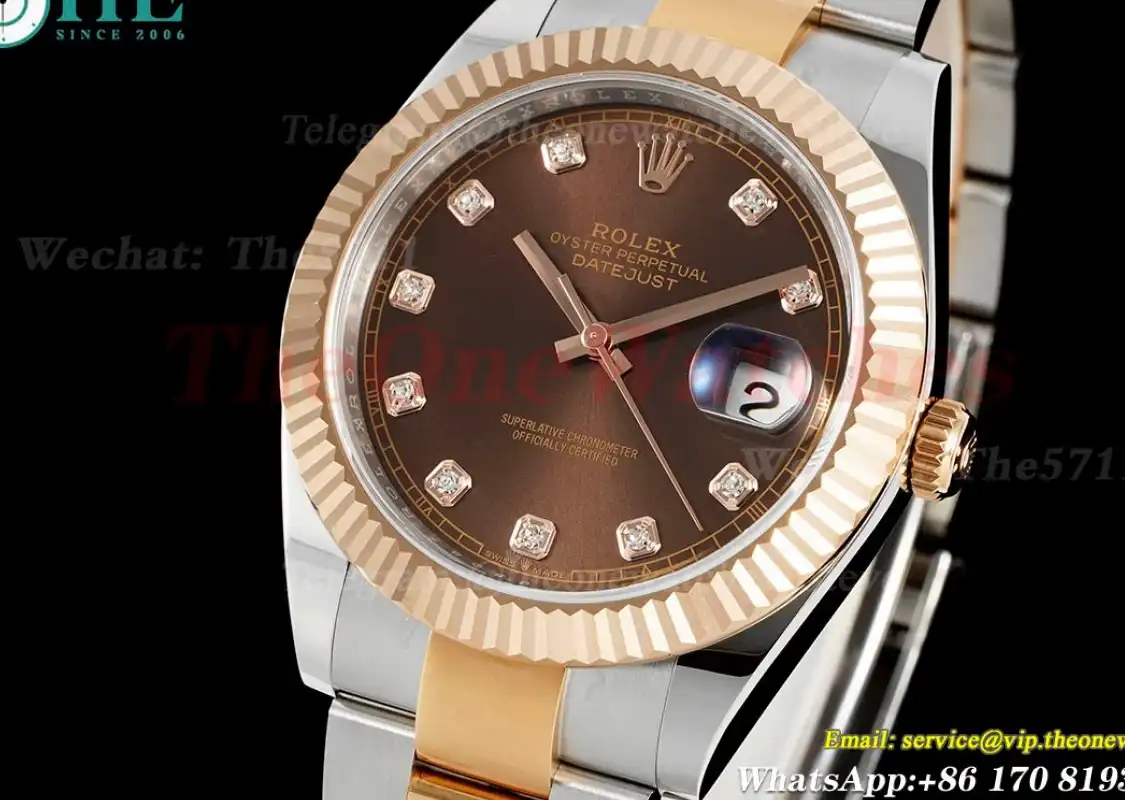 Datejust 126331 41mm Oys RG SS Brown Dia EWEF A3235