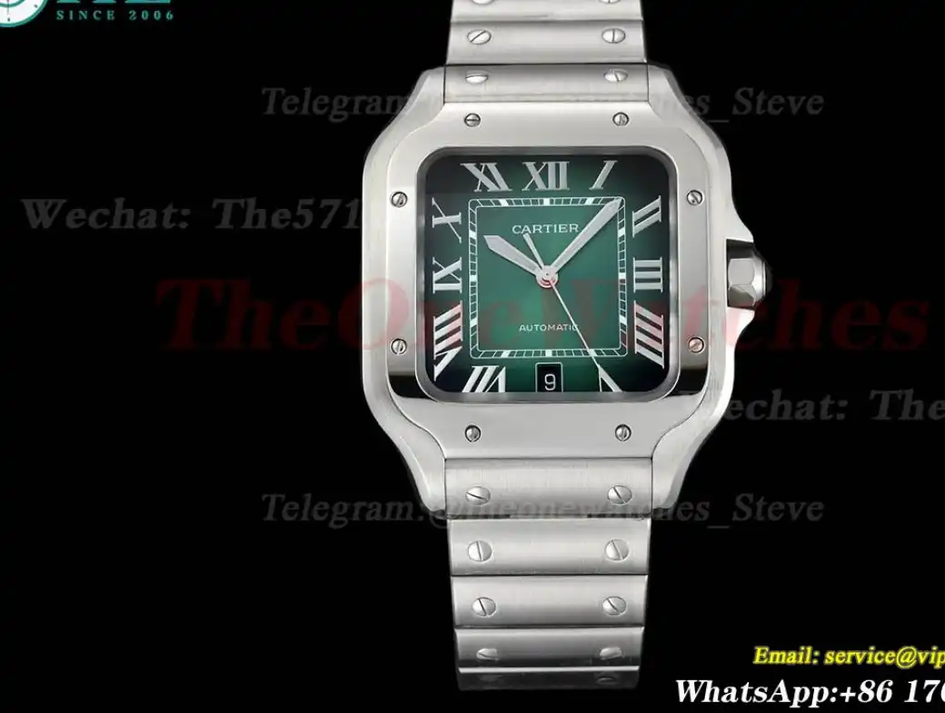 Santos De Cartier 40mm XL SS SS Green Dial BVF MY9019