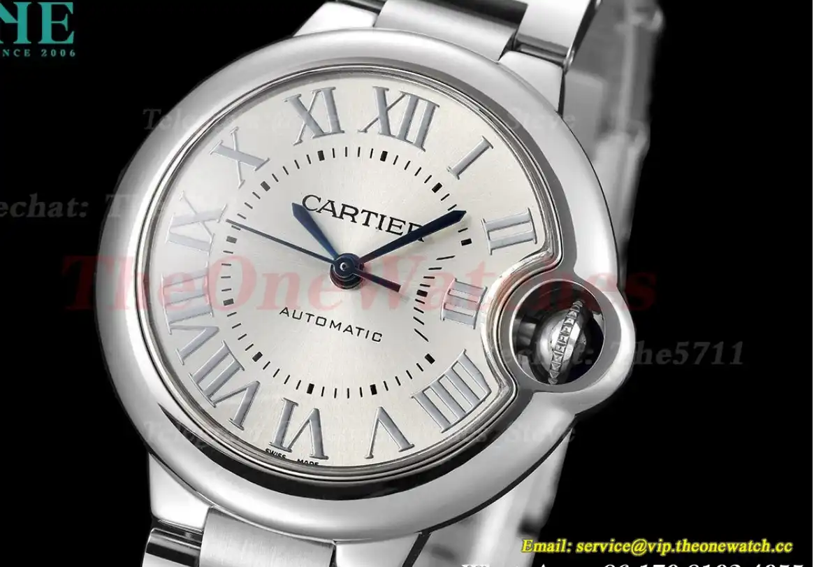 Ballon Bleu De Cartier 33mm SS SS White Rmn Oyster GDF NH05