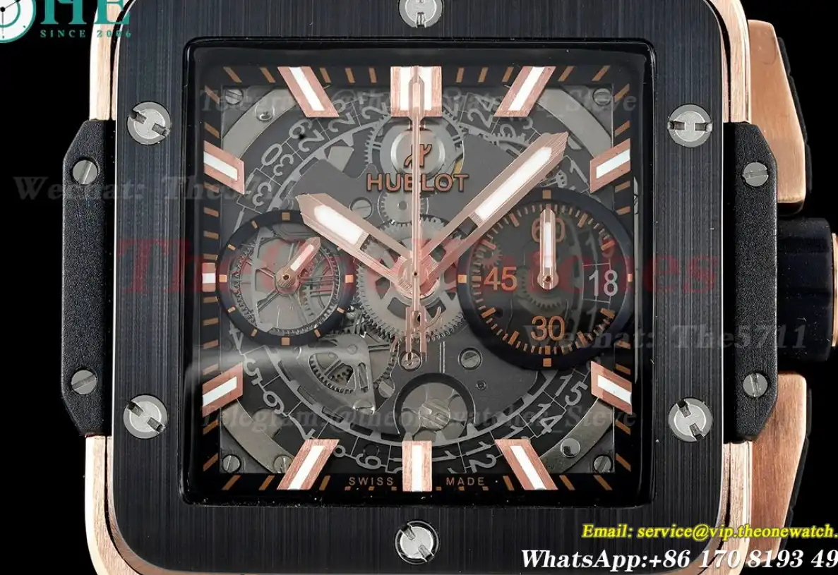 Square Bang Unico 42mm RG RU Skeleton Dial BBF HUB1280A