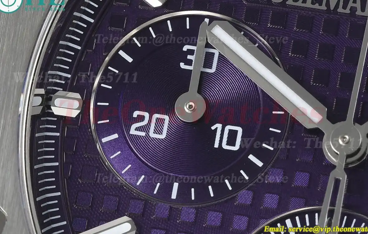 Royal Oak Chrono 26240ST 41mm SS SS Purple Dial APS SH4401 Super Clone