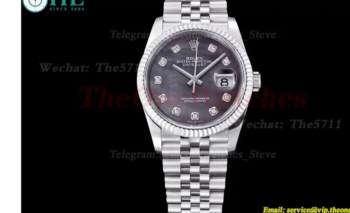 Datejust 126234 36mm Jubilee 904L SS SS Mop Dia GMF VR3235