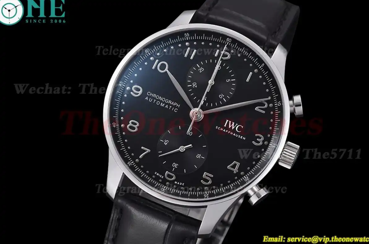 Portuguese Chrono IW371609 41mm SS LE Black Num ZF A69355