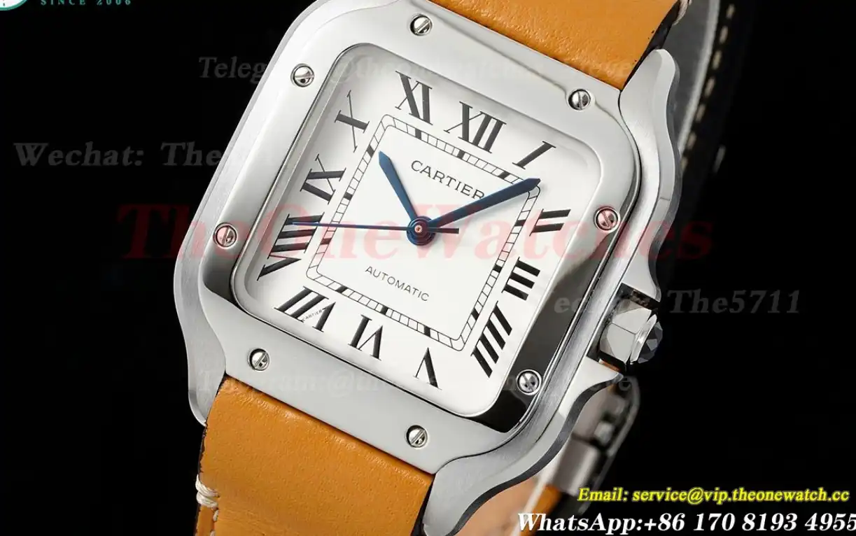 Santos De Cartier 35mm Yellow SS LE White Dial AF MY9015