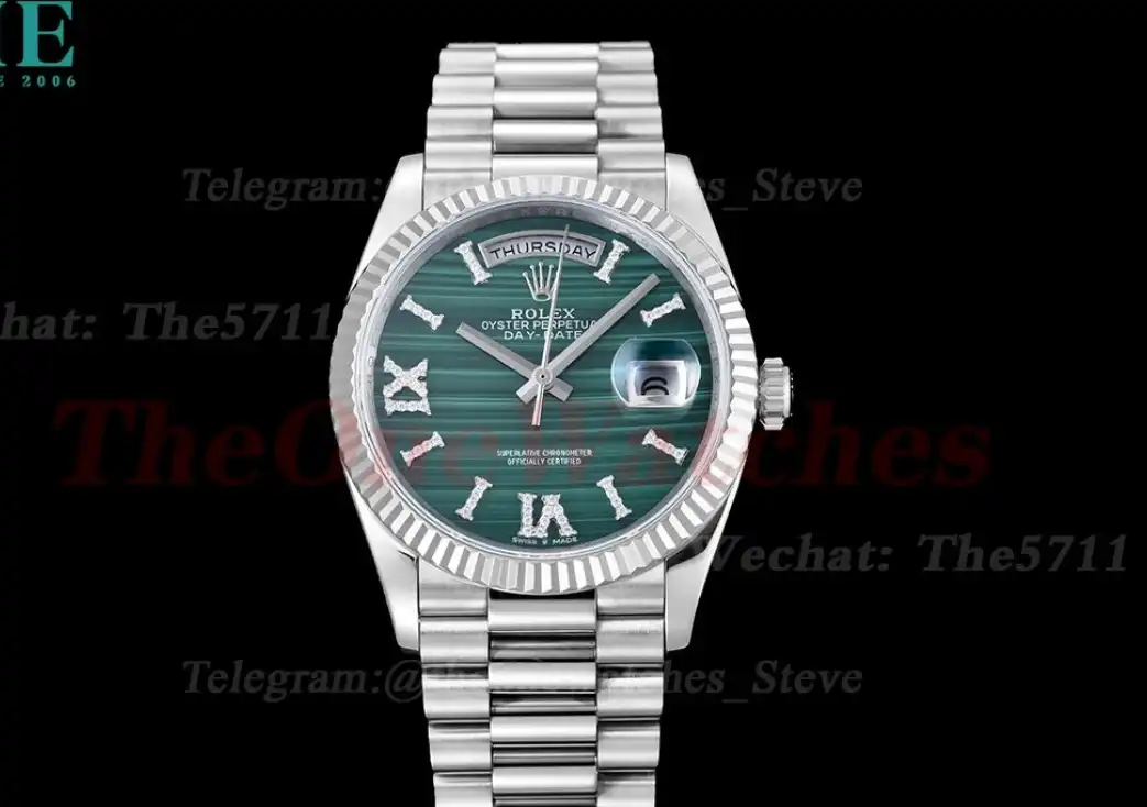 DayDate 36mm SS SS Flt Pres Malachite Dial RAF A2836