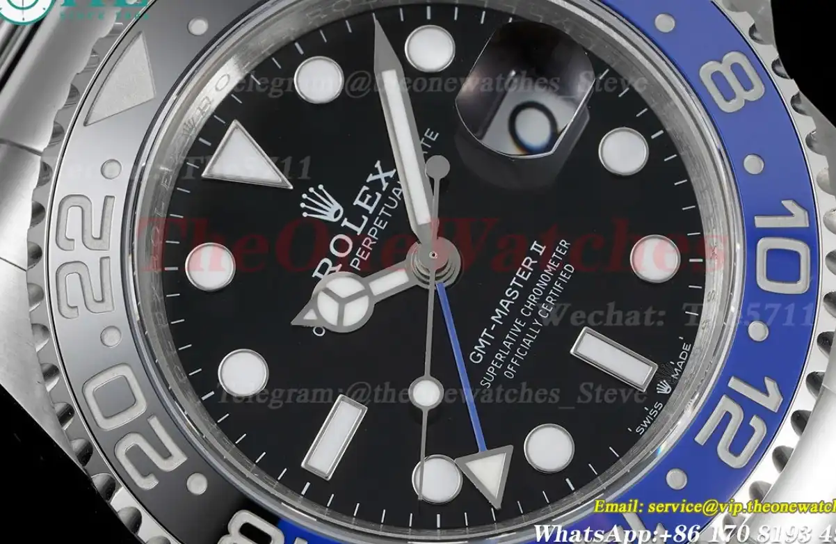 GMT Master II 126710 Batman Black Blue Cer 904L GMF V6 VR3285