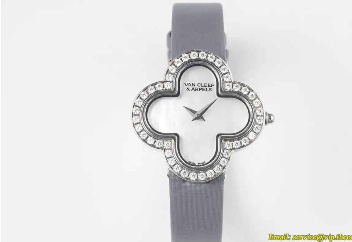 Van CLeef & Arpels - Alhambra Ladies 30.2mm Dia Grey RG SA Mop Dial BVF Quartz