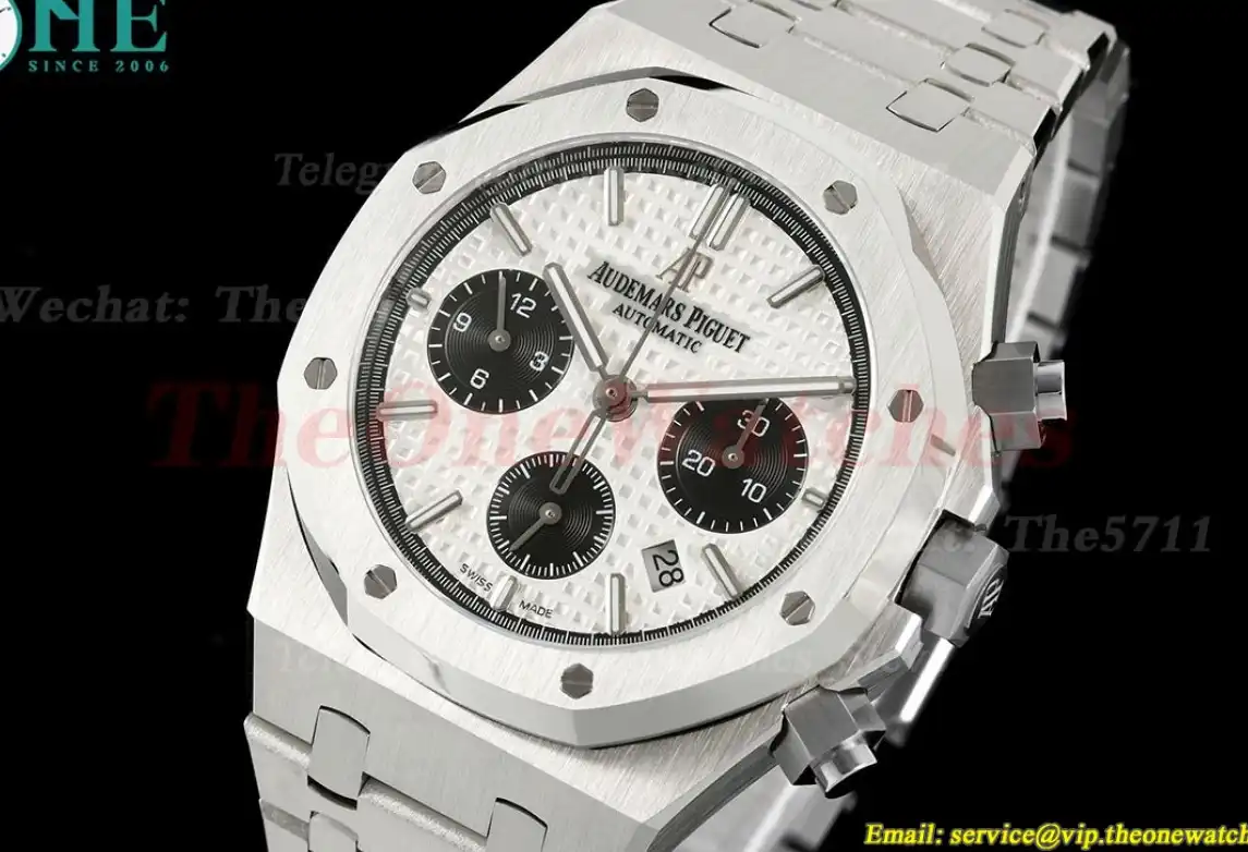 Royal Oak Chrono 26331ST 41mm SS SS White Blk BF A7750