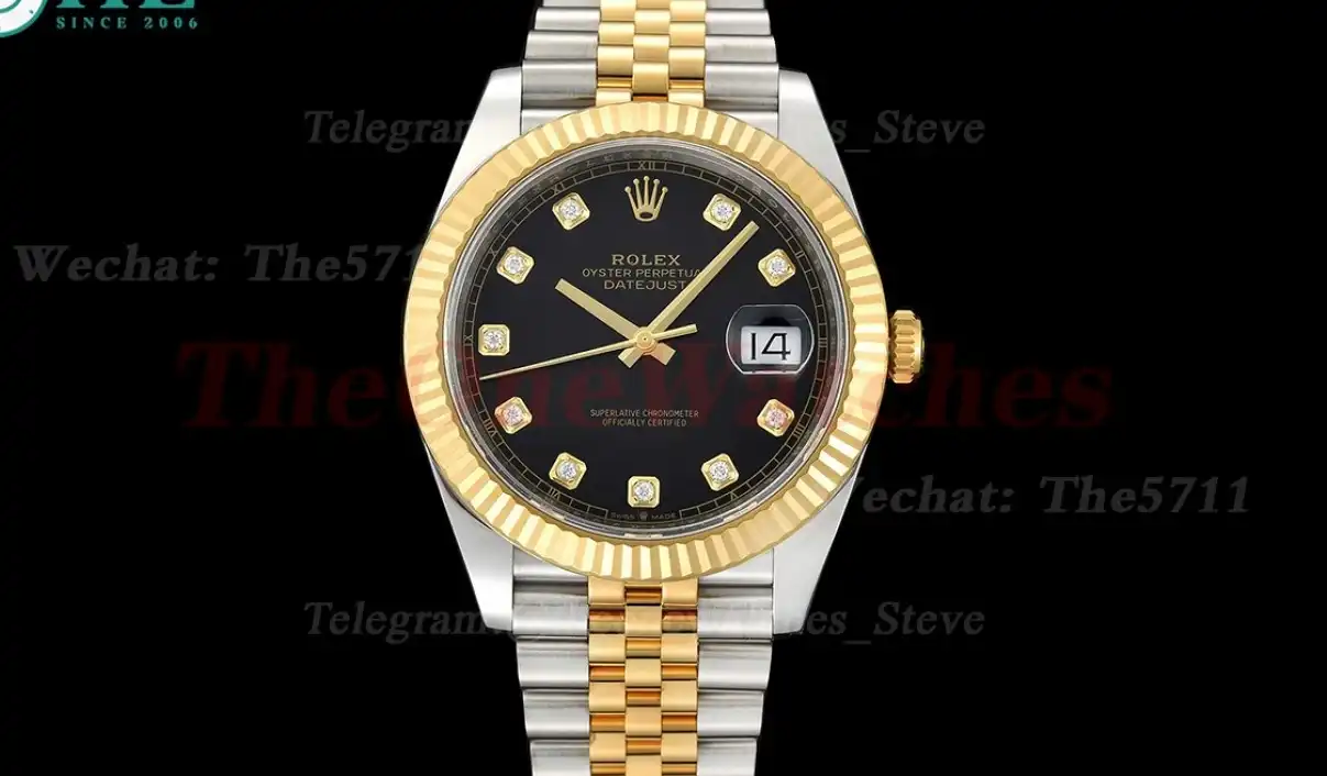 Datejust 126333 41mm Jub YG SS Black Dia Clean SH3235