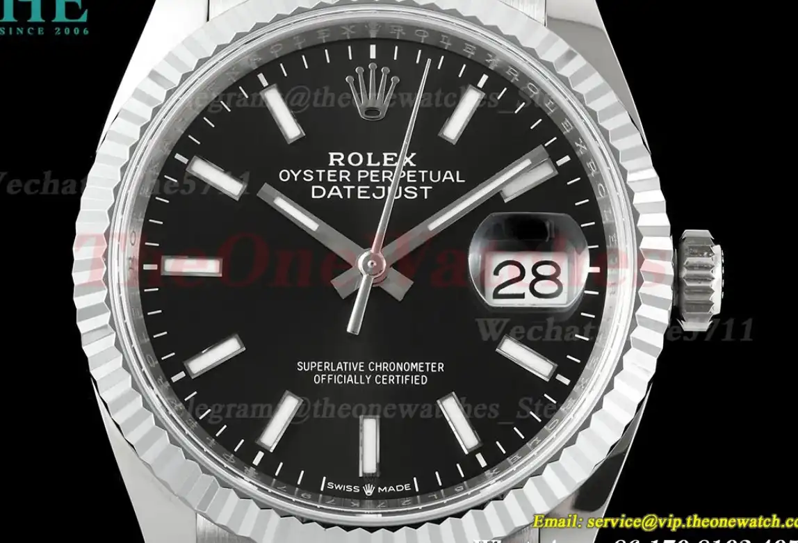 Datejust 126234 36mm Jub SS SS Black Stk JQF VR3235