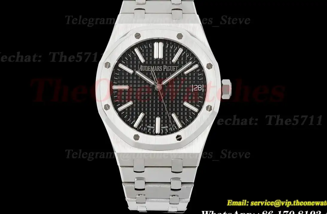 Royal Oak 41mm 15510 SS SS Black Stk IPF A4302 Super Clone