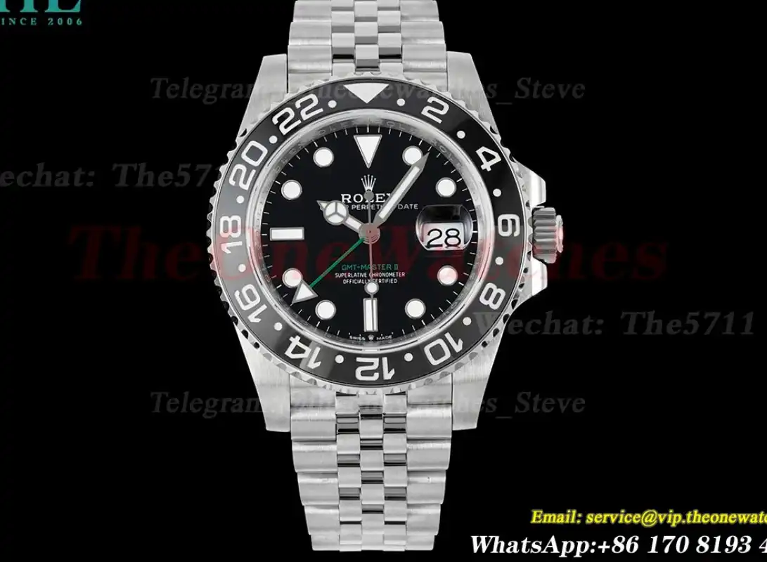 GMT Master II 126710 Bruce Wayne Jub 40mm SS SS Black Dial QF VR3285