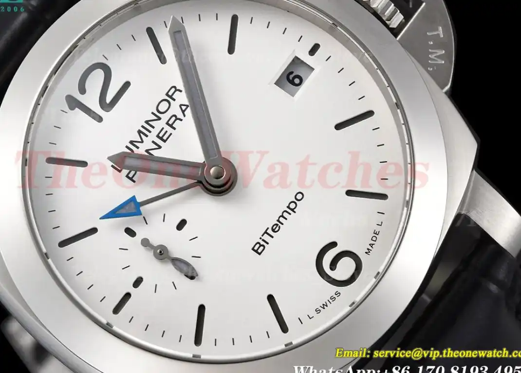 Luminor PAM1367 Bitempo GMT 40mm SS LE White Dial VSF P900