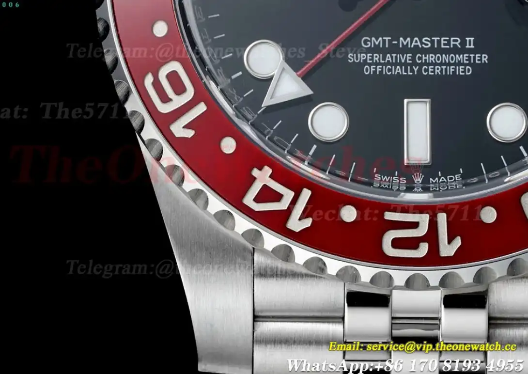 GMT II 126710 Pepsi Jub 40mm SS SS Black Clean V3 DD3285 Super Clone