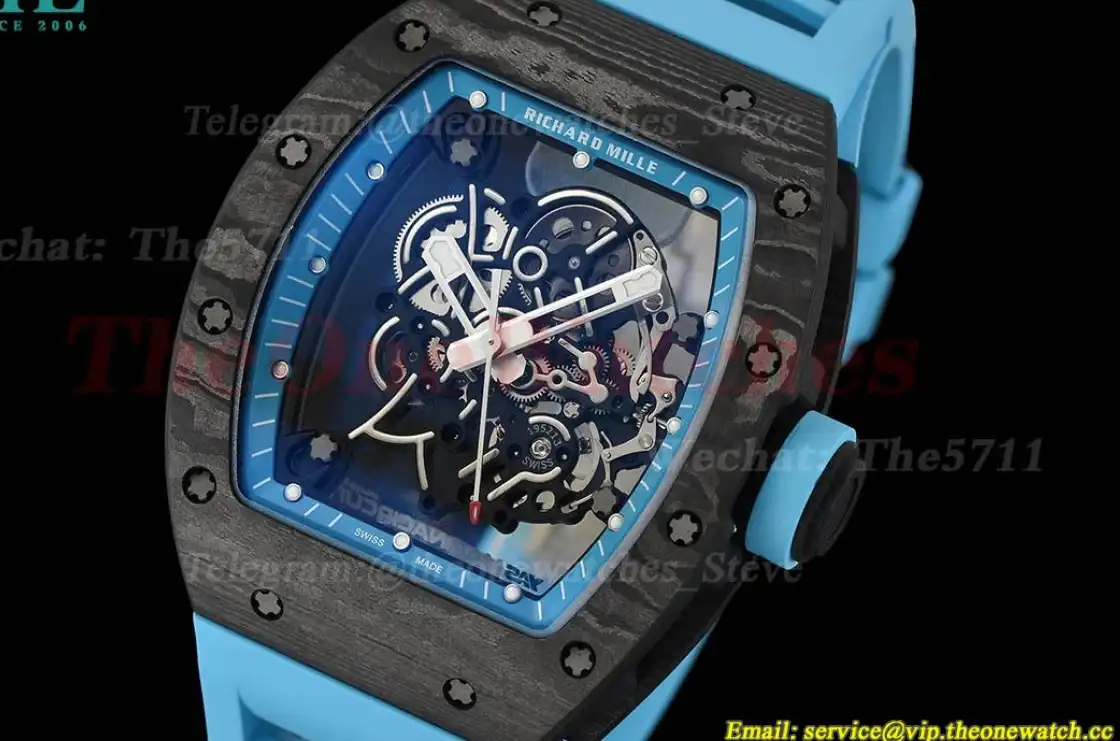 RM055 Yas Marina Circuit Blue NTPT RU Skeleton Dial APS RMUL2 Super Clone