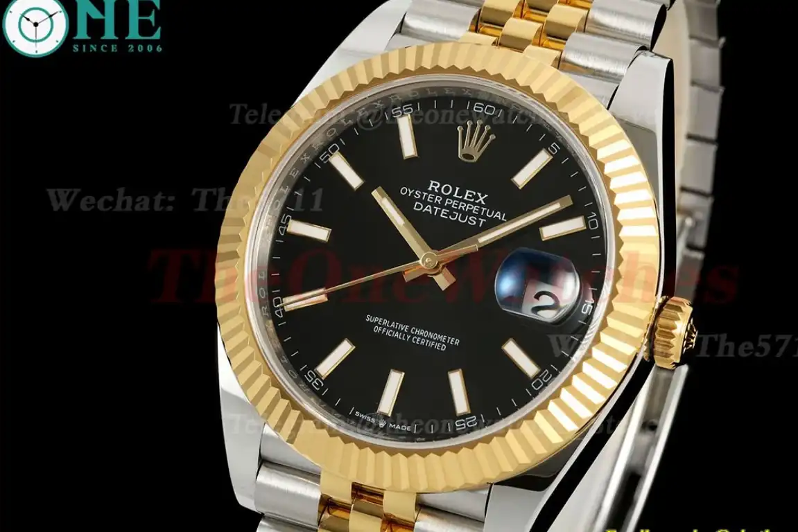 Datejust 126333 41mm Jub YG SS Black Stk EWEF A3235