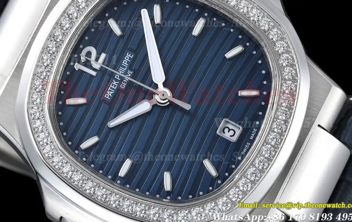 Nautilus Diamond 40mm SS LE Blue Textured Dial GDF MY8215