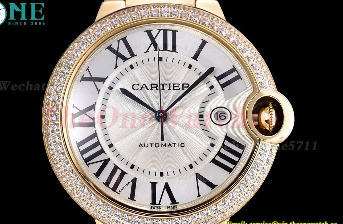 Ballon Bleu De Cartier 42mm Dia YG YG White Dial GDF MY8215