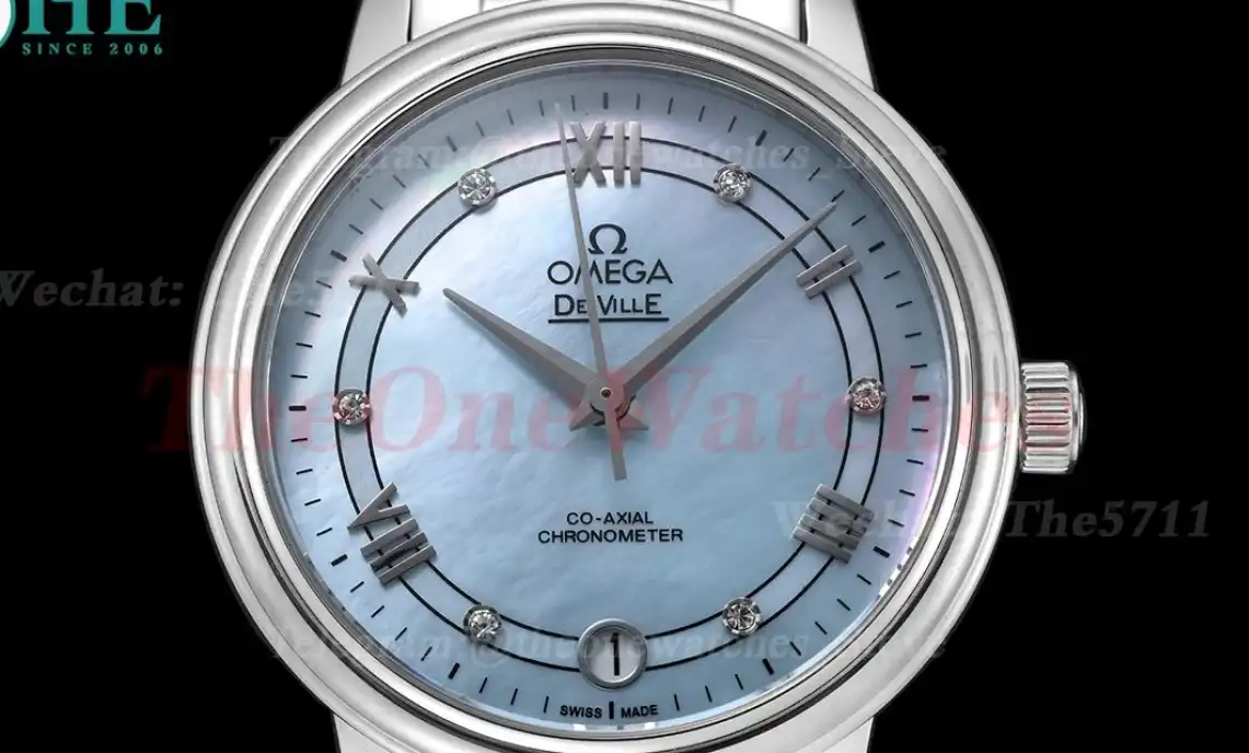 De Ville Prestige Ladies 32.7mm SS SS Ice Blue Dial GDF MY8215