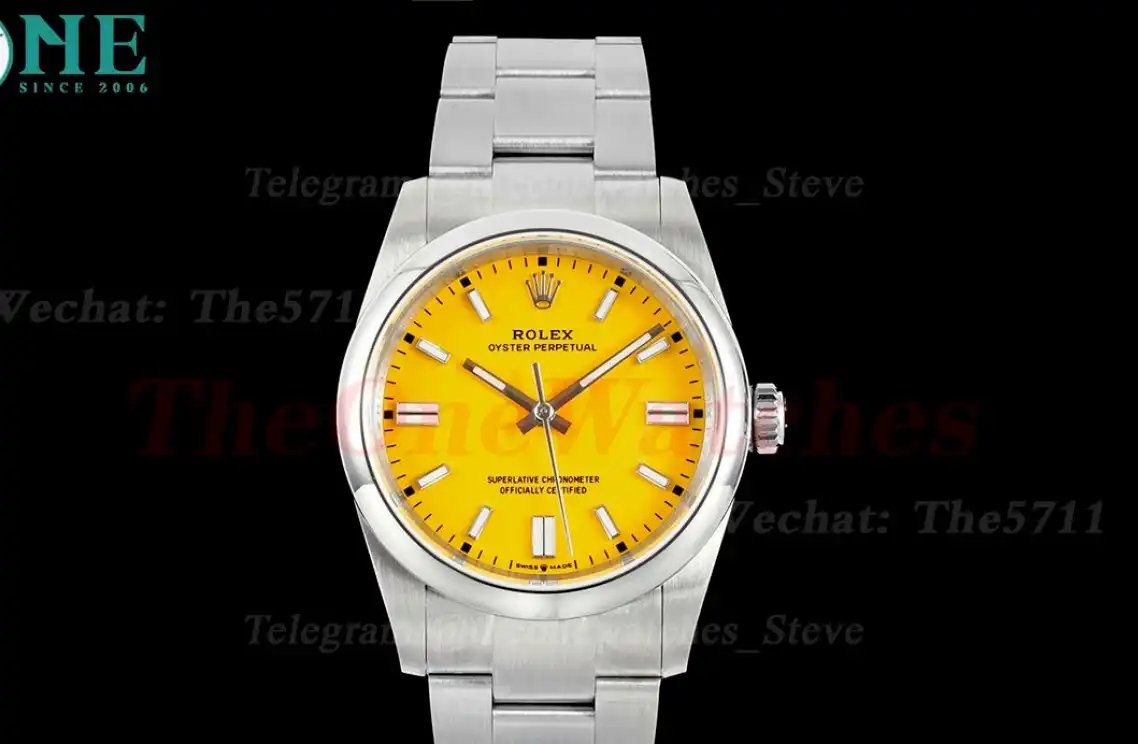 Oyster Perpetual 126000 36mm SS SS Yellow Dial DIWF A3230