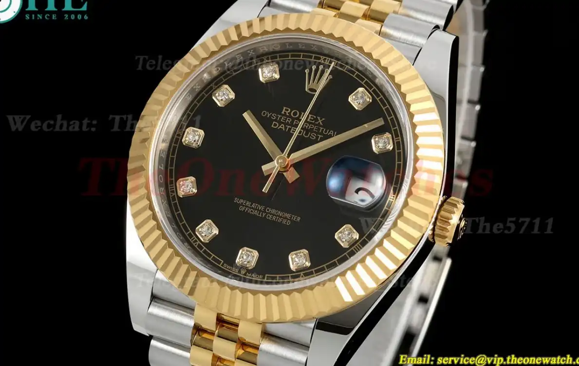 Datejust 126333 41mm Jub YG SS Black Dia EWEF A3235