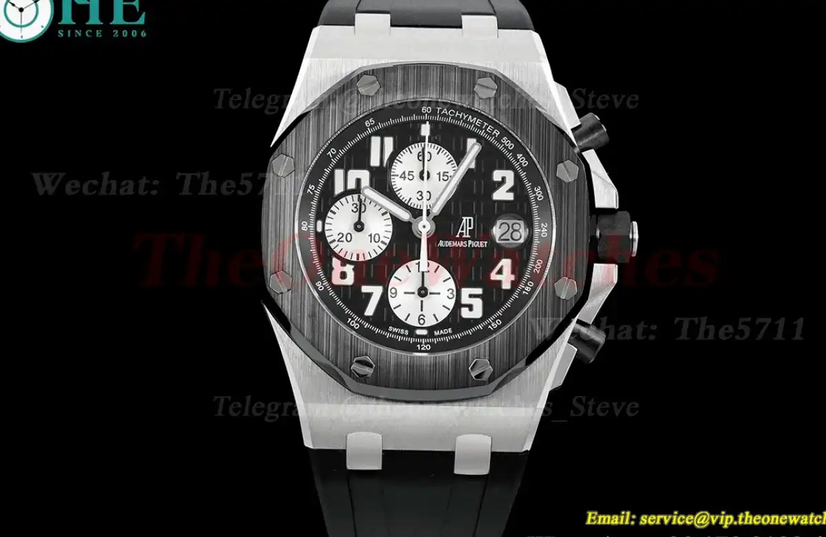 Royal Oak Offshore 42mm SS RU Black Wht APF A7750