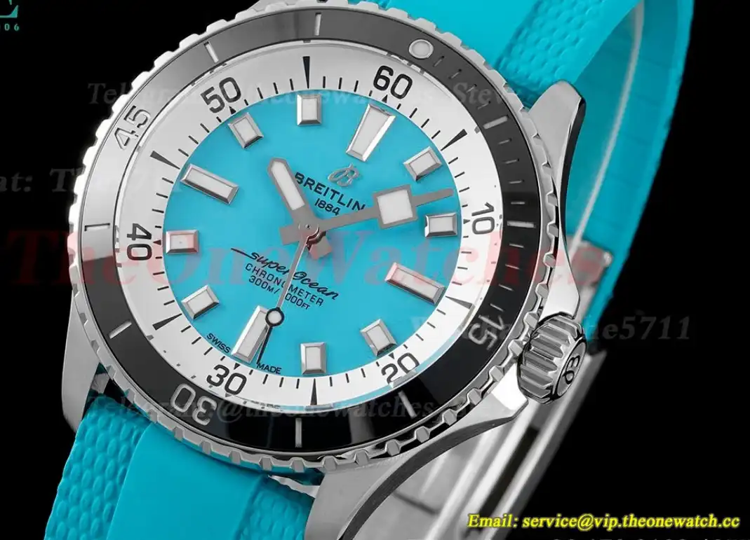 Superocean 42mm SS RU Light Blue Dial BLSF A2824