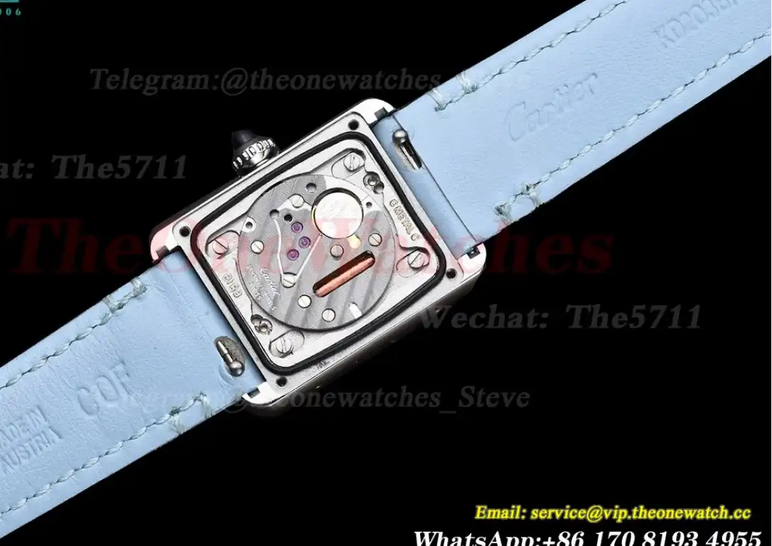 Tank Must Small SS LE White dial On Blue Leather Strap K11F Quartz