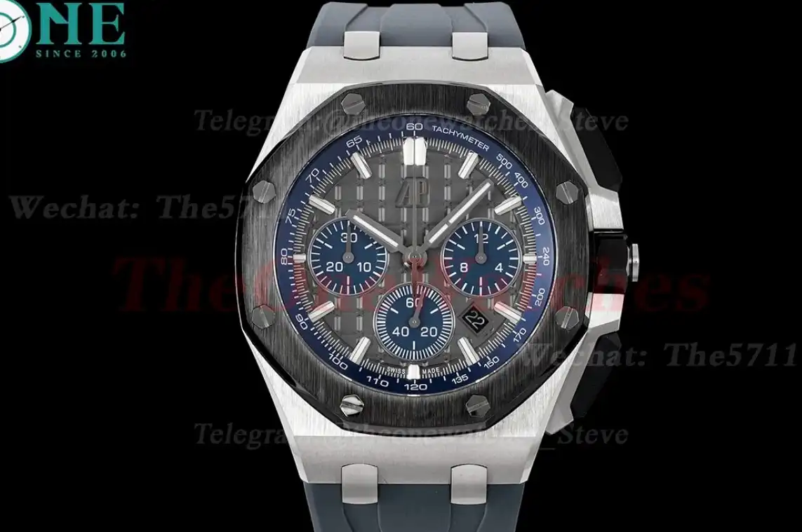 Royal Oak Offshore Chrono 43mm SS RU Grey Blue APF A7750