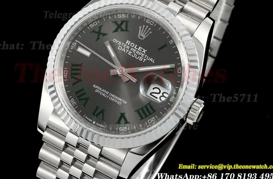 Datejust 126234 Wimbledon 36mm Jub SS SS Grey Rmn JQF VR3235