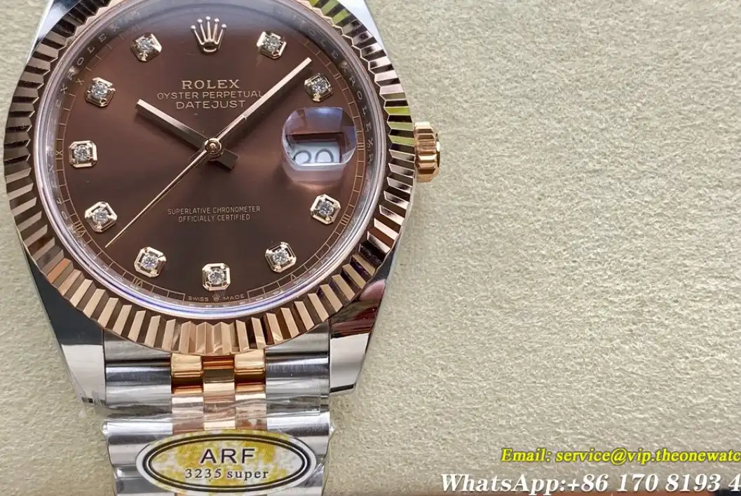 Datejust 126331 41mm Jub RG SS Brown Dia ARF SH3235(Tungsten Heavy Version)