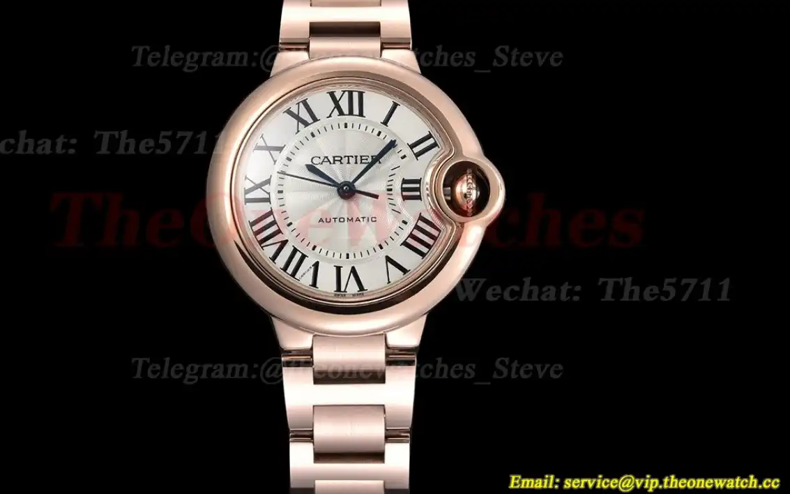 Ballon Bleu De Cartier 33mm RG RG White Rmn GDF NH05