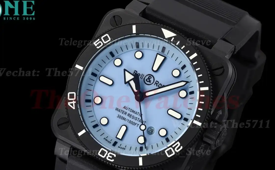 BR03-92 Diver Full Lum 42mm Cer RU Blue Dial M+F A2892