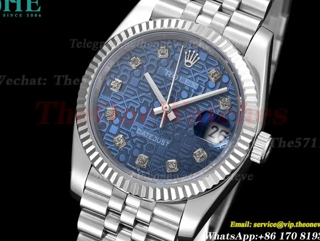 Datejust 126234 36mm Jub SS SS Blue Textured GDF MY8215