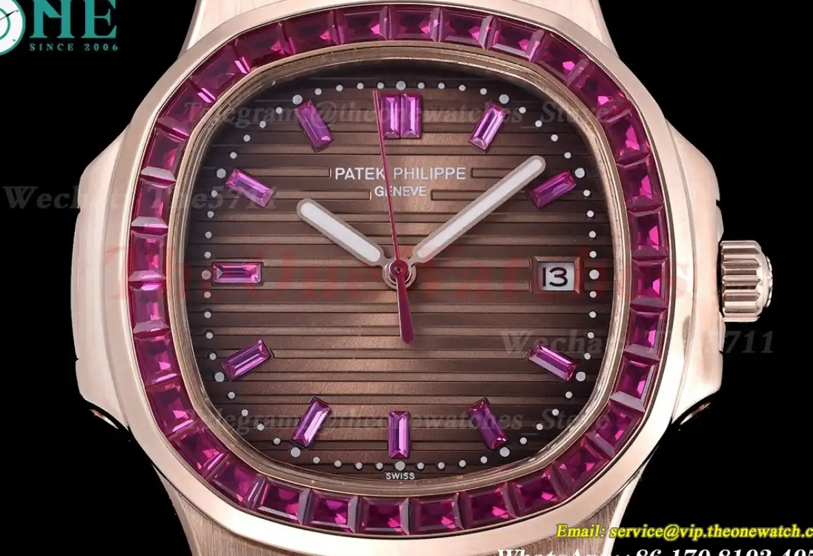 Nautilus 40mm RG RG Purple Dia Brown Dial GDF MY8215