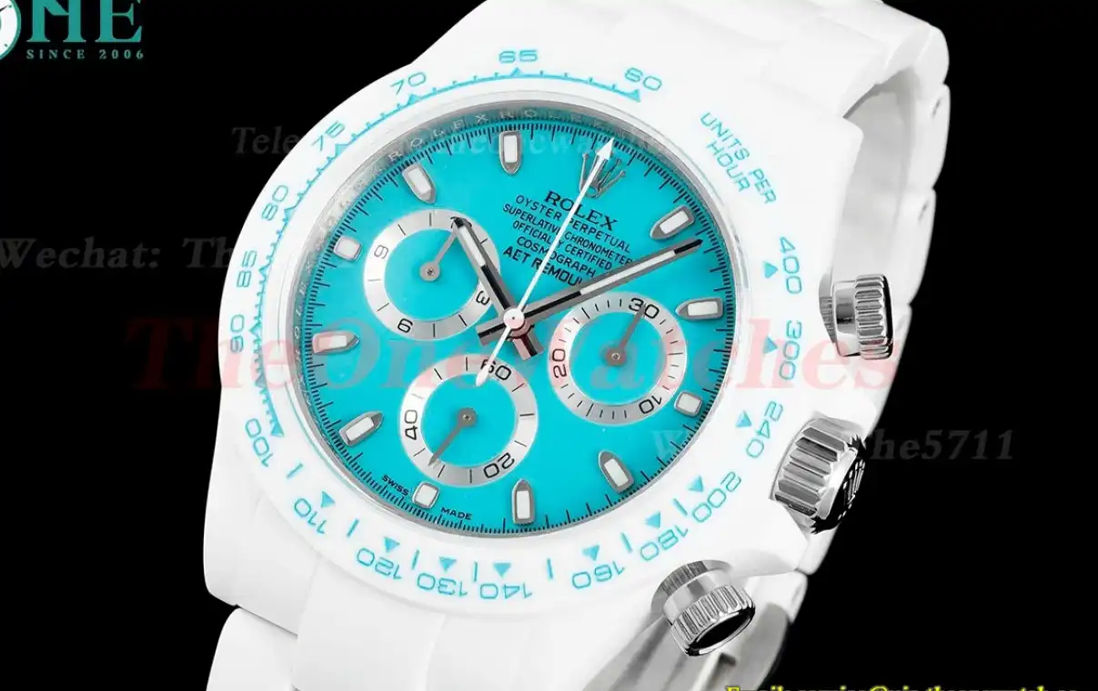 Daytona 40mm Cer Cer Blue white NOOB SA4130 Super Clone