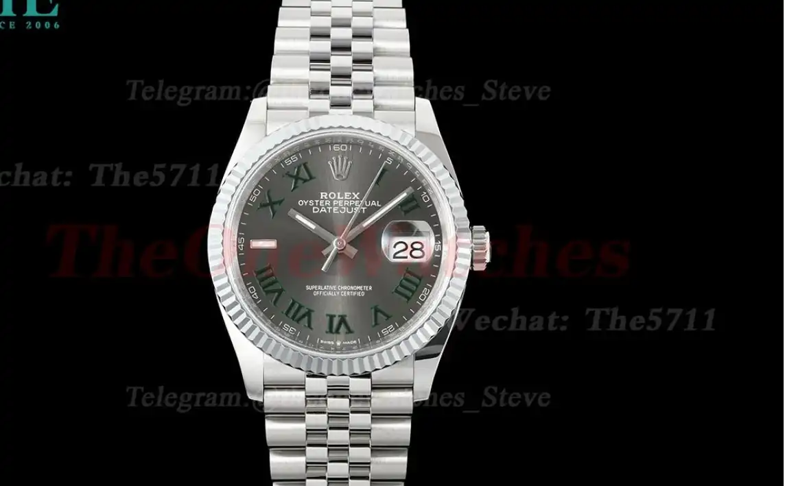 Datejust 126234 Wimbledon 36mm Jub SS SS Grey Rmn JQF VR3235